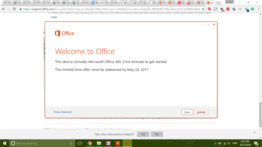 Office 365 Won't Activate - Microsoft Community