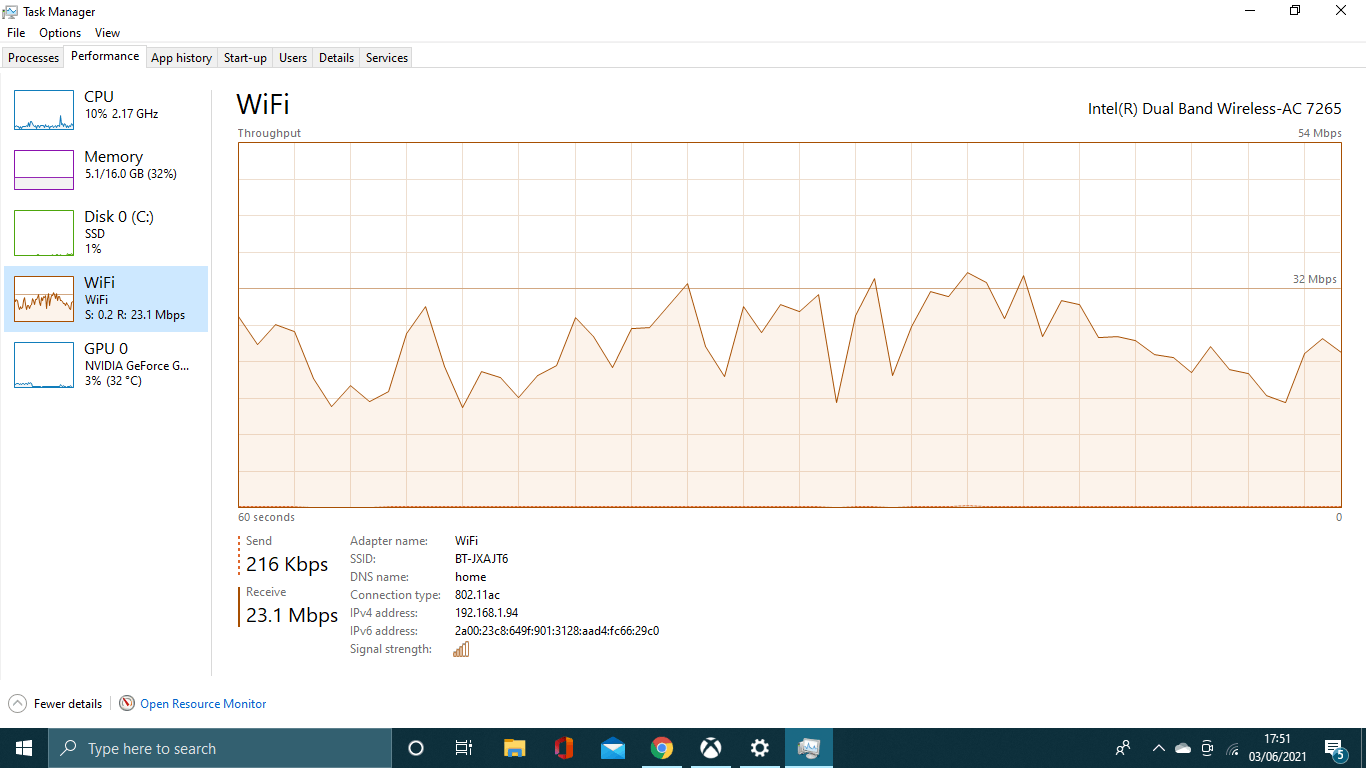What should task manager say my Wi-Fi's send speed is? - Microsoft Community