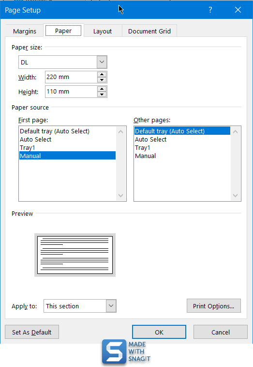 Word 365 Keeps Resetting Printer Page Size to Letter for All Printers ...