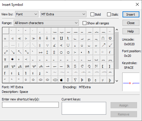 Font Problem Mt Extra In Mathtype Win10 Microsoft Community