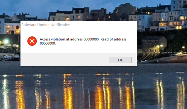 Access violation at Address 00000000, Read of address 00000000 - Microsoft  Community