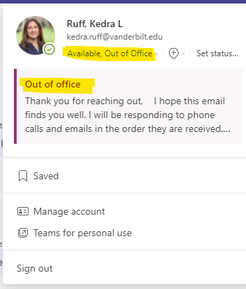 Automatic Replies In Outlook Triggering Out Of Office In Teams 