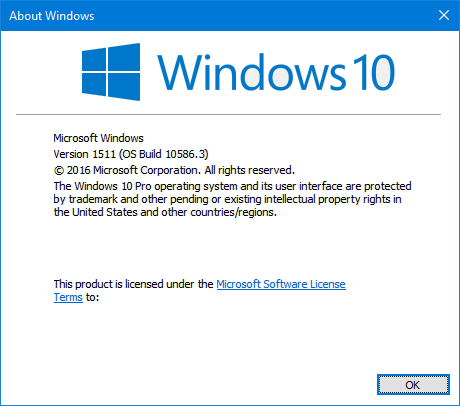 My PC with windows 10 pro, but it show 2015 Microsoft Corporation
