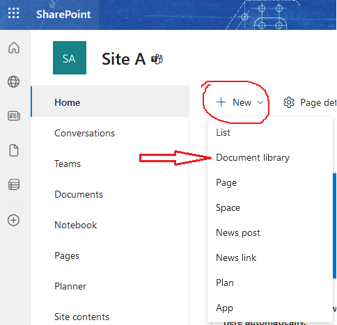 How To Create A New Document Library In Sharepoint? - Microsoft Community