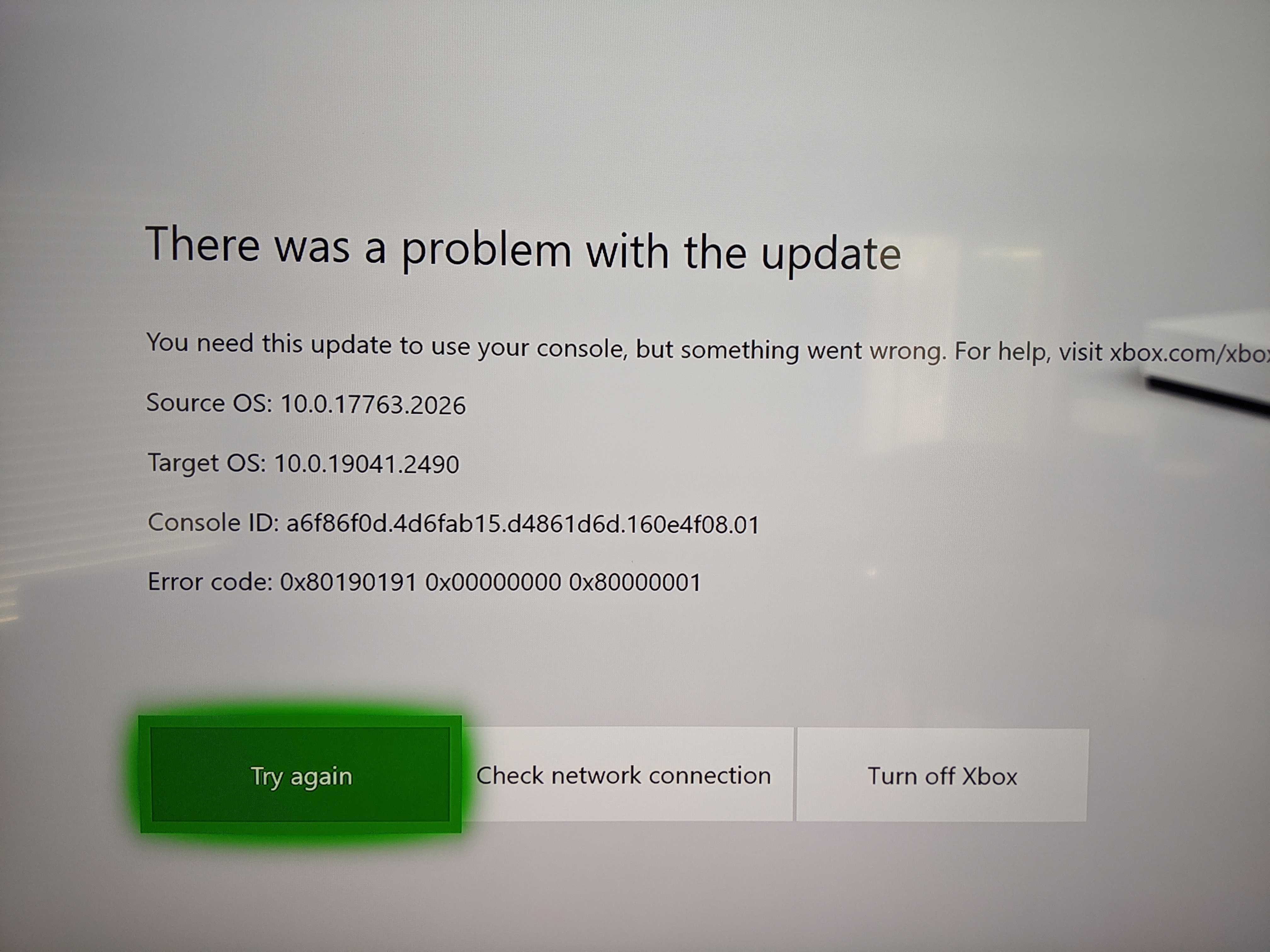 Update Problem Microsoft Community