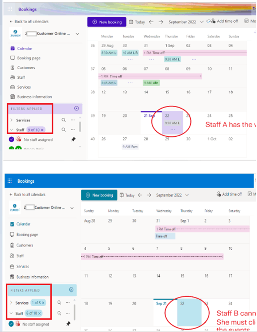 Error Detected - Microsoft Booking Calendar Staff View Is Not ...