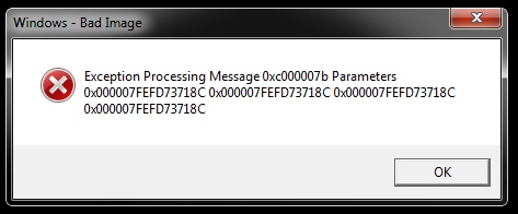 "Exception Procesing Message 0xc000007b" Error - Microsoft Community