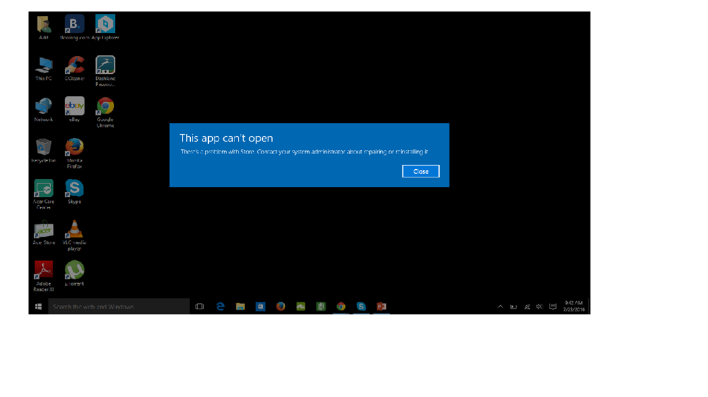Windows 10 Store Not Opening Says This App Can t Open Microsoft 