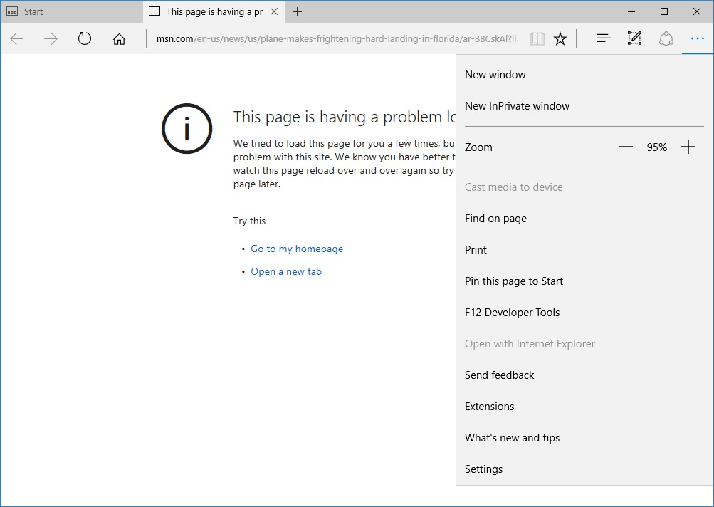 Edge Start Page have trouble opening links - Microsoft Community