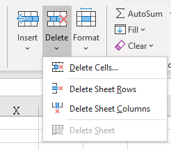 How do I delete a tab in an Excel spreadsheet if 