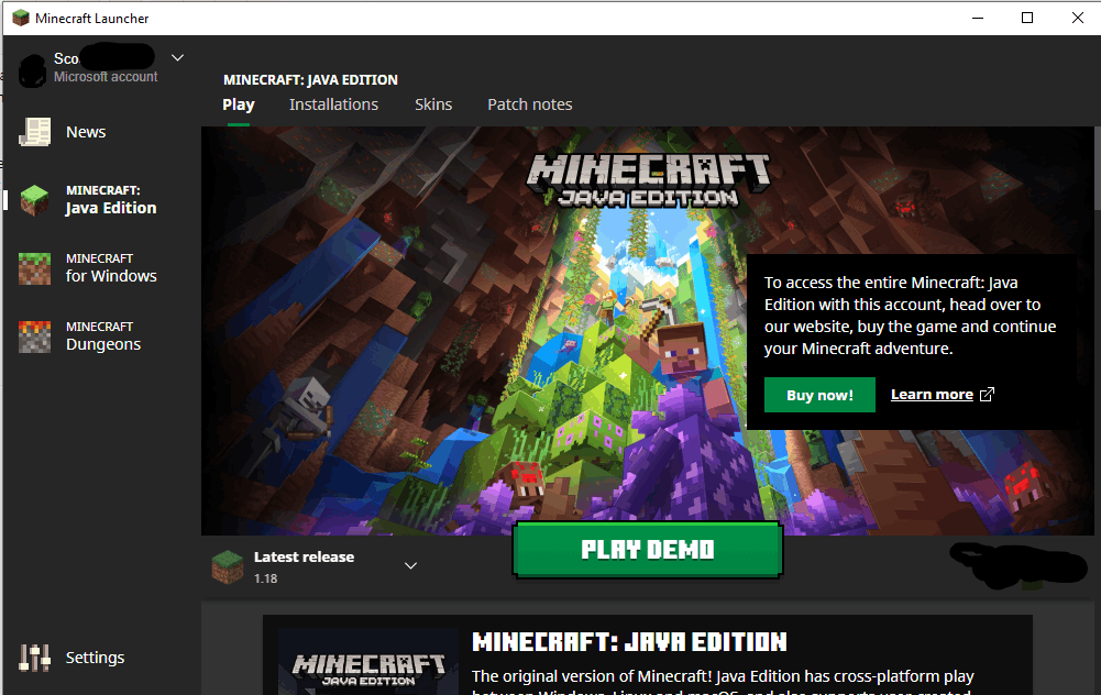 Minecraft new launcher account problem - Microsoft Community