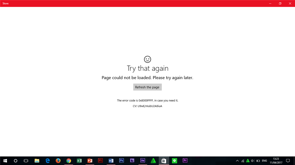 I Have An Error With Microsoft Store It Says Try That Again Microsoft Community