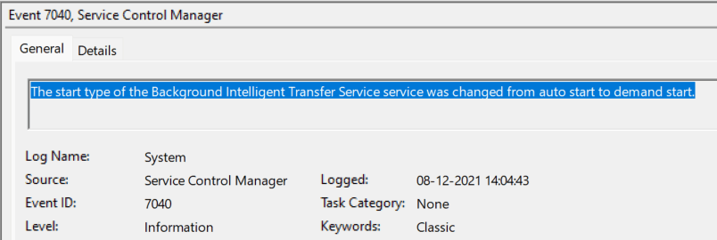 Service control manager 7040 ошибка windows 10