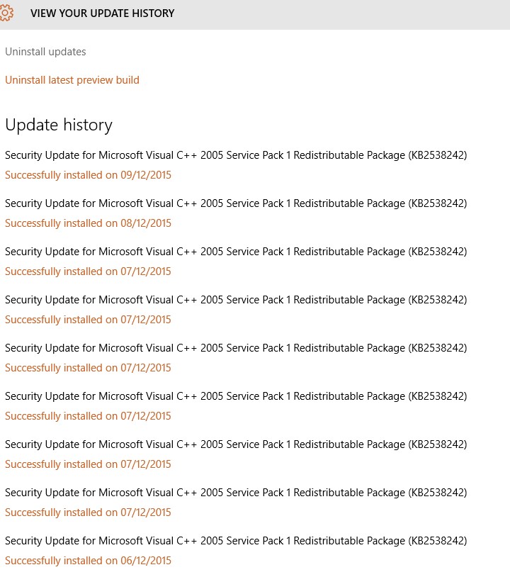 Security Update For Microsoft Visual C 05 Service Pack 1 Microsoft Community