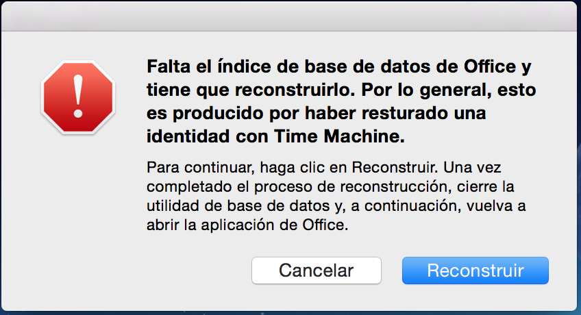 Falta indice de base de datos office y tiene que reconstruirlo........ -  Microsoft Community