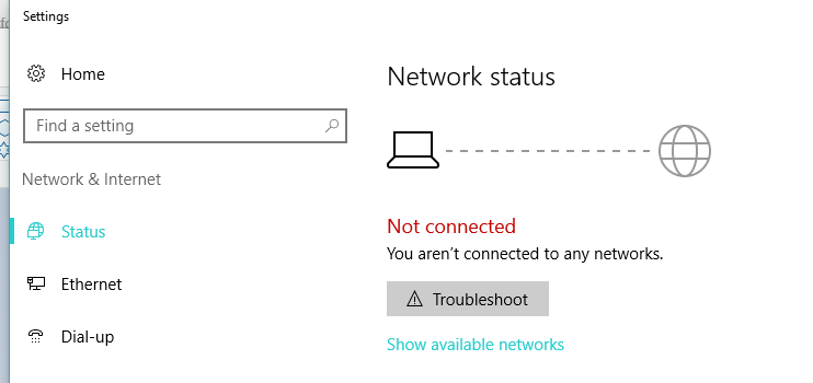 cannot connect to internet windows 10 ethernet