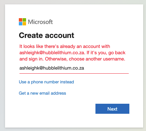 Account Doesn't Exist - Microsoft Community