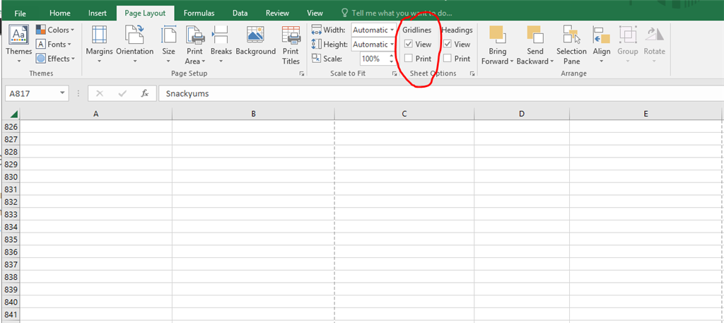 Excel Doesn t Show Grid Lines Microsoft Community