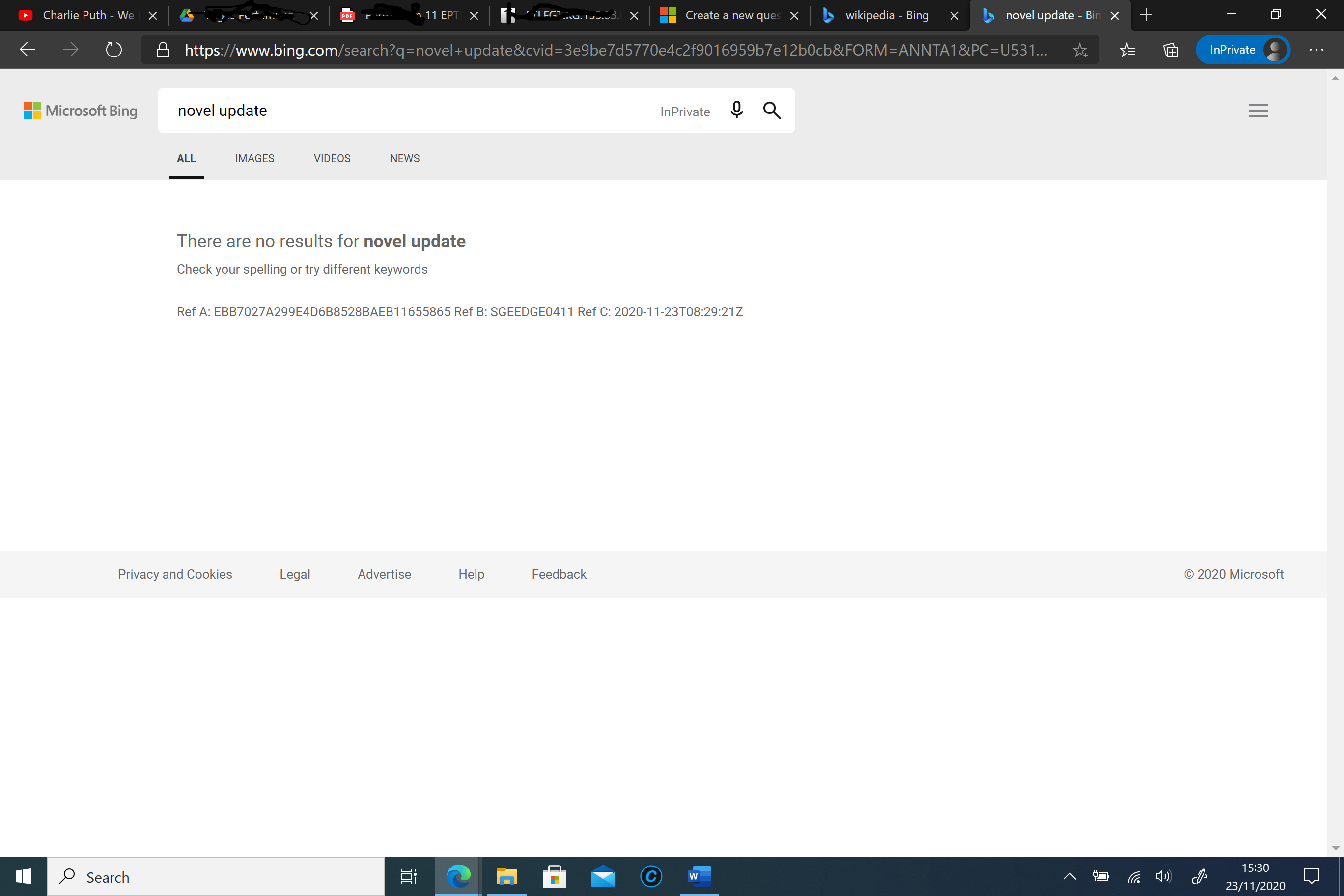 Something Error About Bing Serching - Microsoft Community