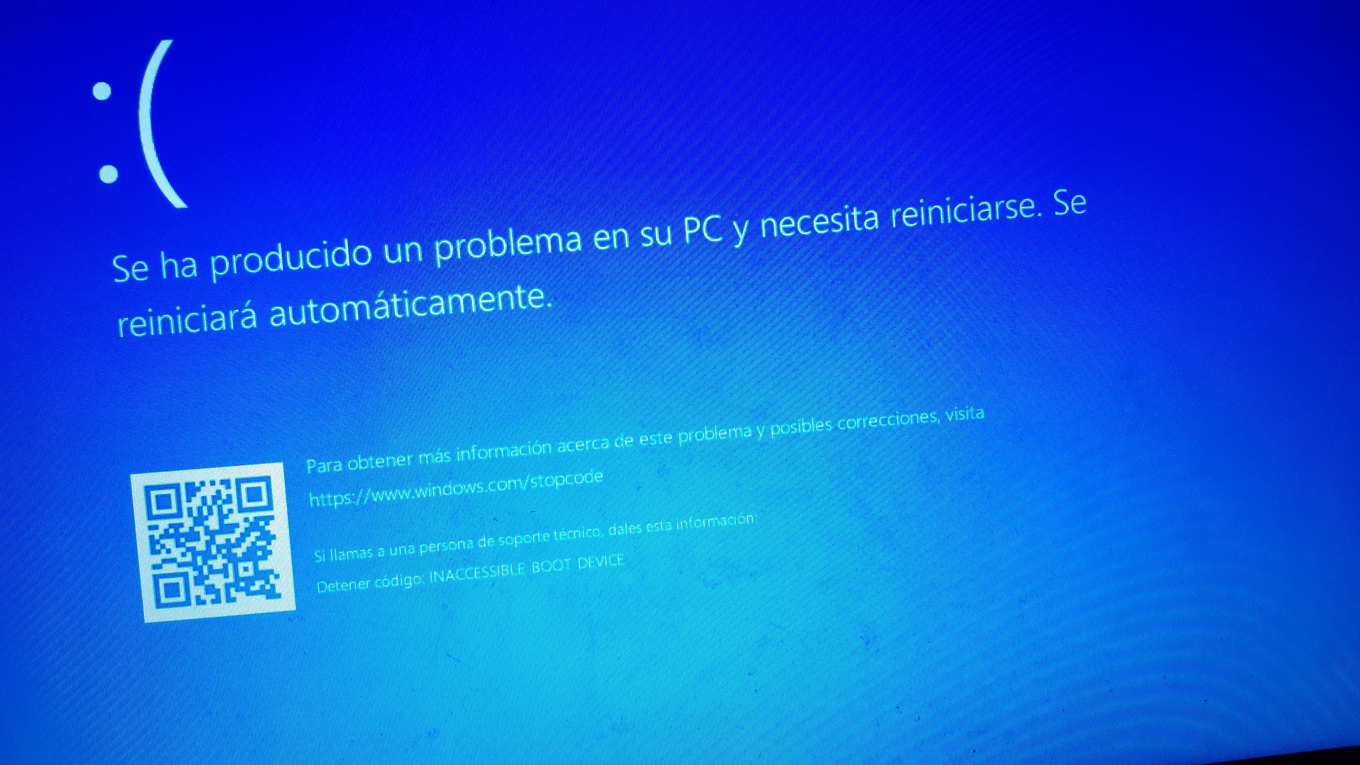 Pantalla azul INACCESIBLE_BOOT_DEVICE ≈ Windows 10 - Microsoft Community