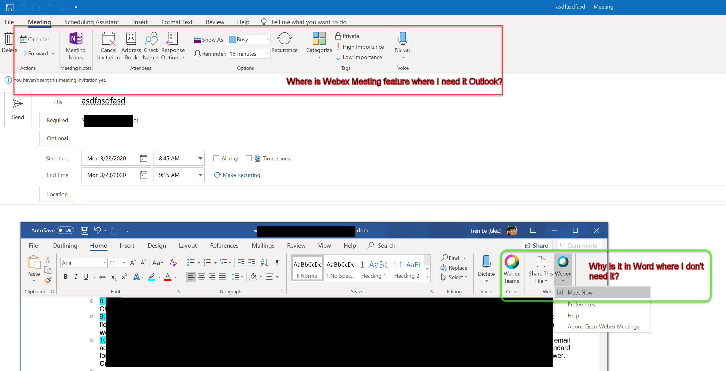 Как добавить webex meeting в outlook