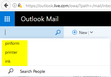 afficher historique mail outlook