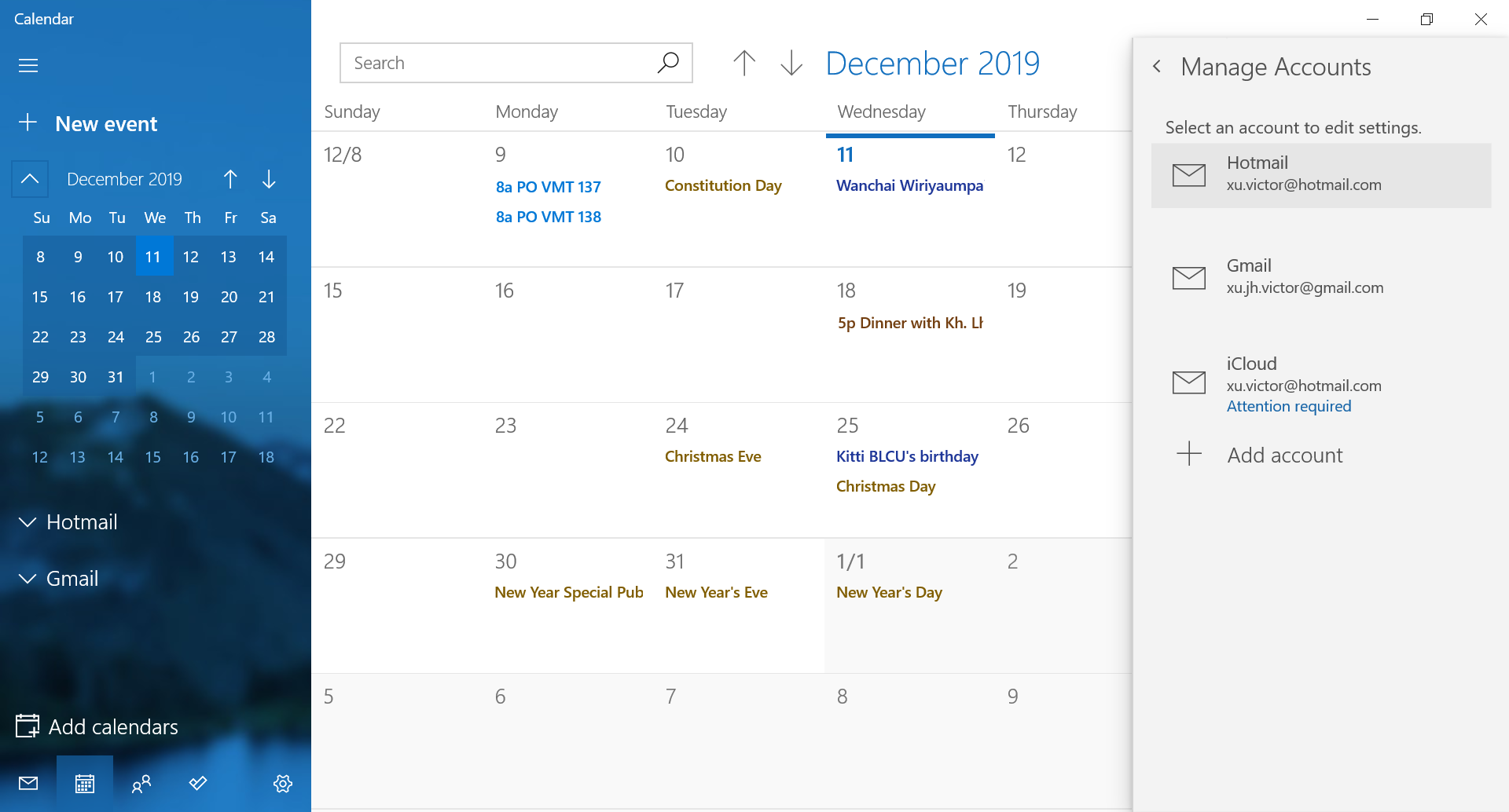 I can't add iCloud calendar to Windows 10. Microsoft Community