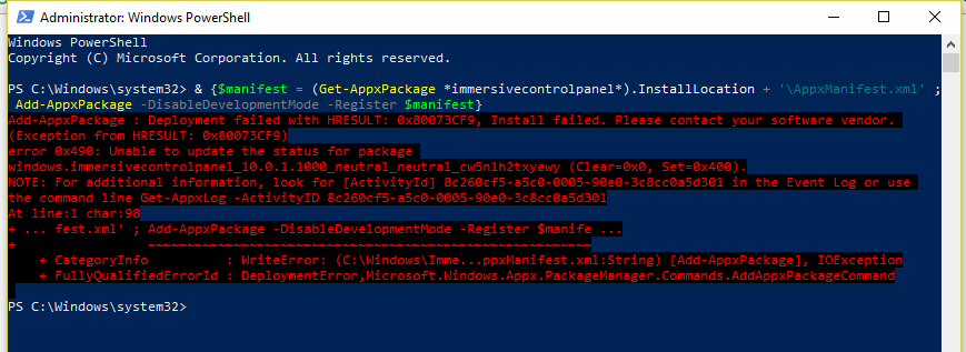 Get appxpackage remove appxpackage. Windows POWERSHELL ошибка. Сбой развертывания с HRESULT 0x80073d12. Ошибка 0x80073d00 на Xbox. Ошибка HRESULT 0xc800736b5.