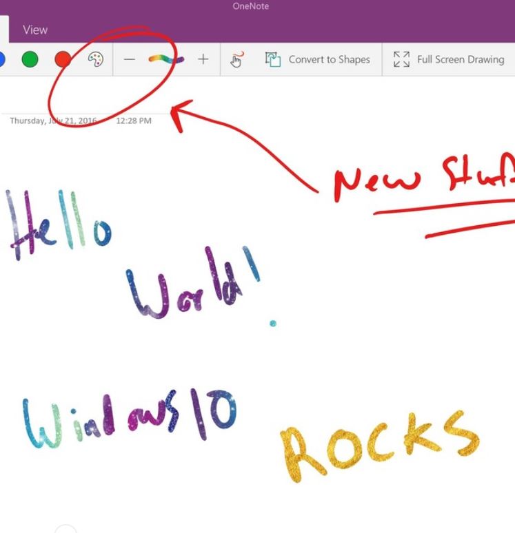 s pen onenote