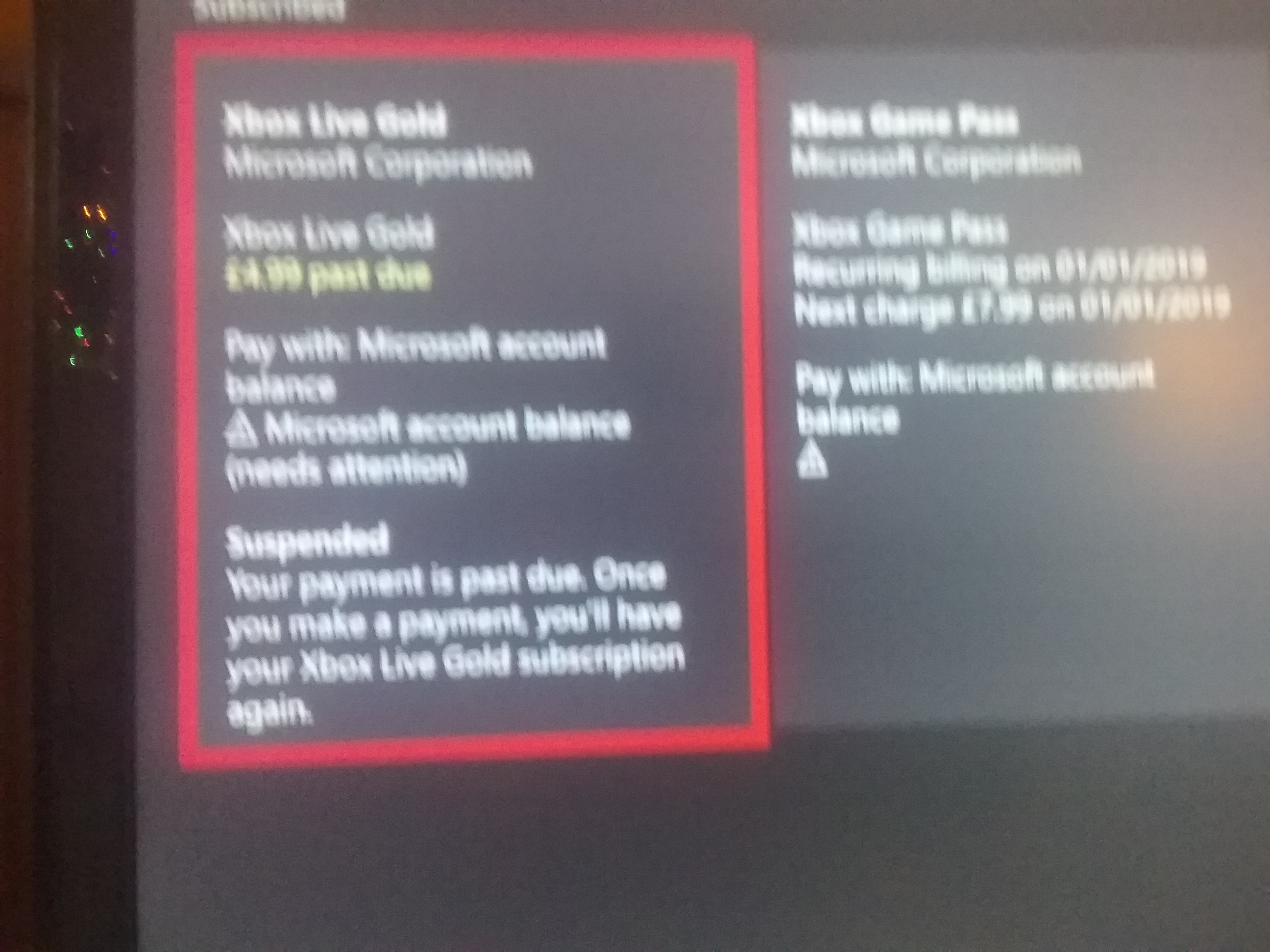 Xbox live wont let me buy gold sales membership