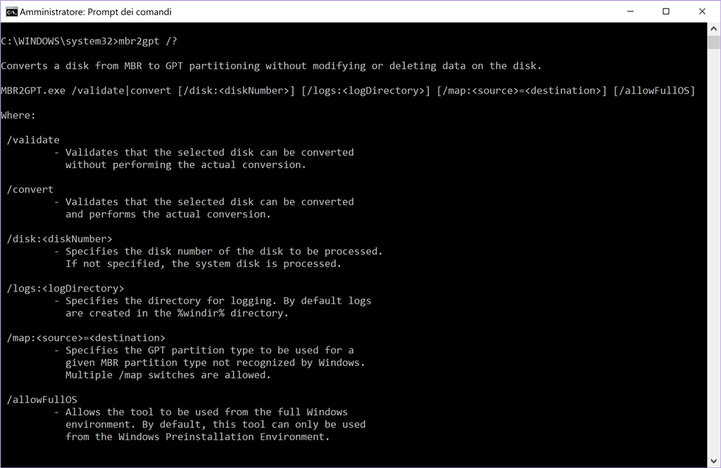 Convertire Un Disco Mbr In Gpt Microsoft Community