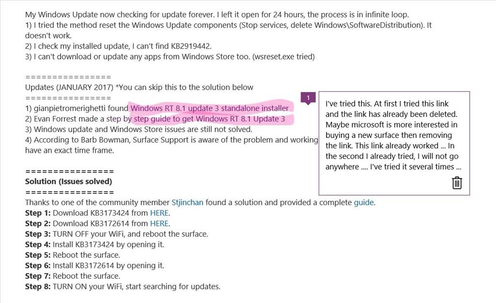 Surface 1 Windows Rt Update Microsoft Community