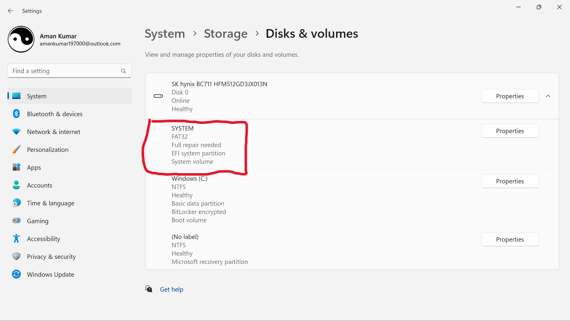 drives-and-volumes-showing-full-repair-needed-microsoft-community