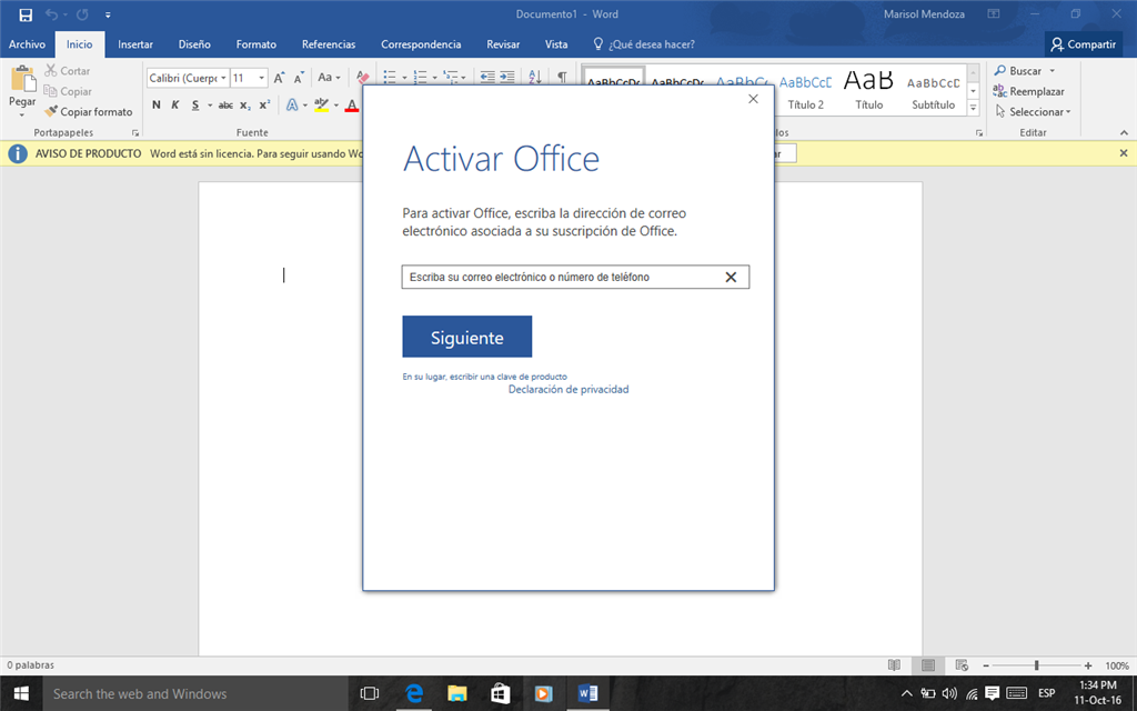 Office 2016 - Cuenta de Microsoft - Microsoft Community