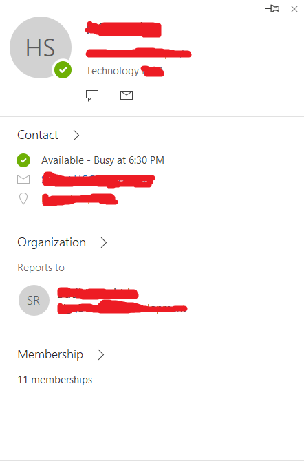 Membership And Organization Tabs Missing In Skype For Business Microsoft Community 