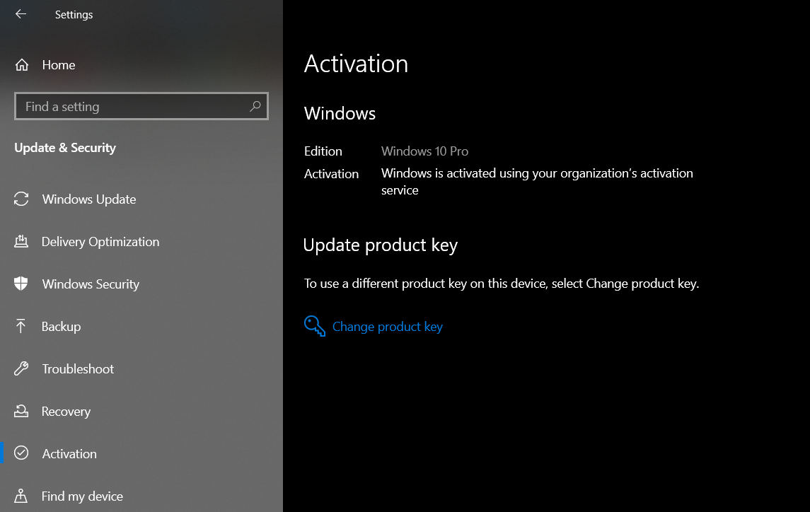 Activation Is Showing As "Windows Is Activated Using Your - Microsoft ...