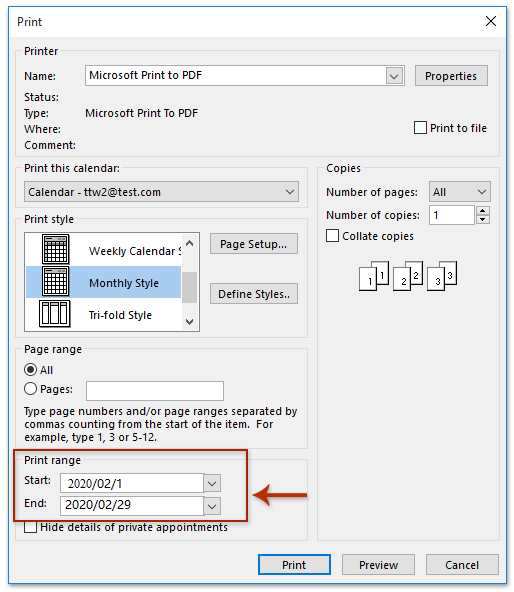 Outlook Calendar Printing Microsoft Community