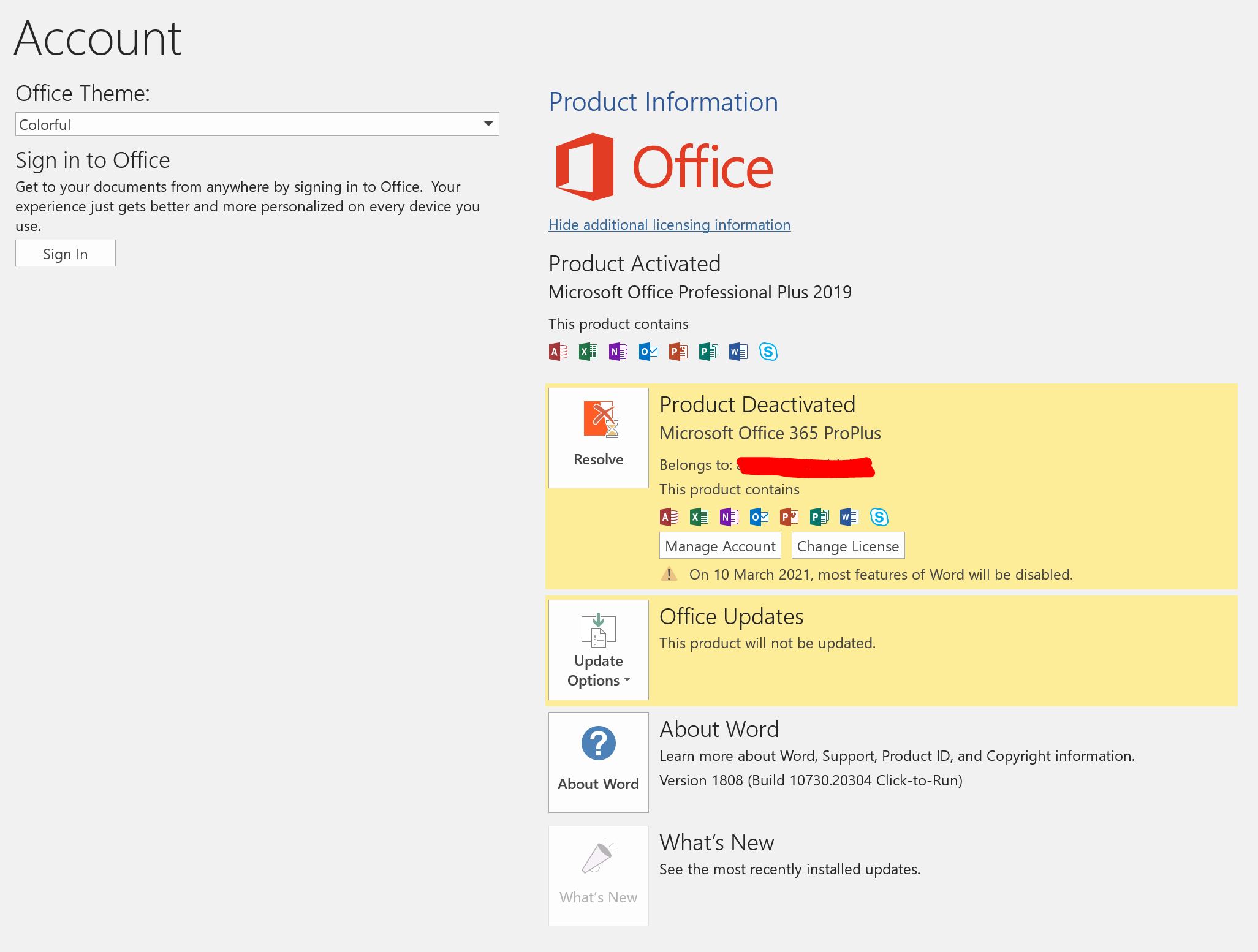 Microsoft Office 2019 Proplus 1808 Product Key