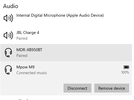 Bluetooth headset connects only as "music", not -