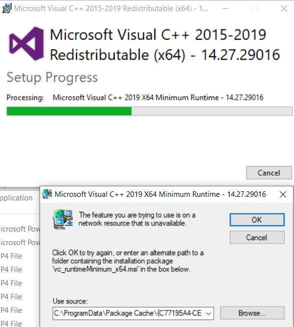 Microsoft Visual C 15 19 Redistributable X64 Error Code Microsoft Community