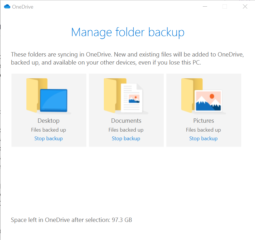 Desktop backup