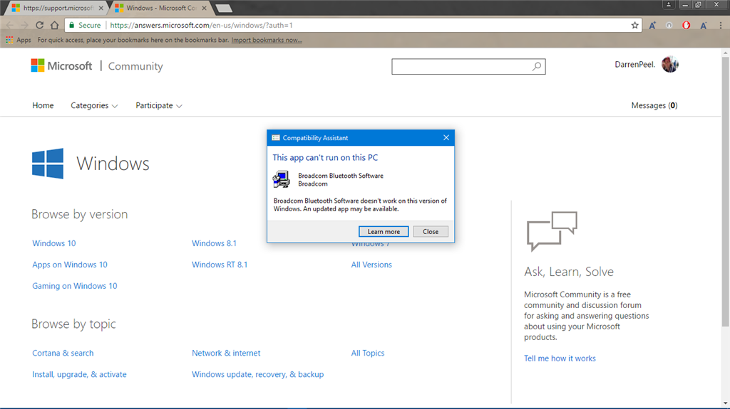 HP Bluetooth install. Microsoft Community