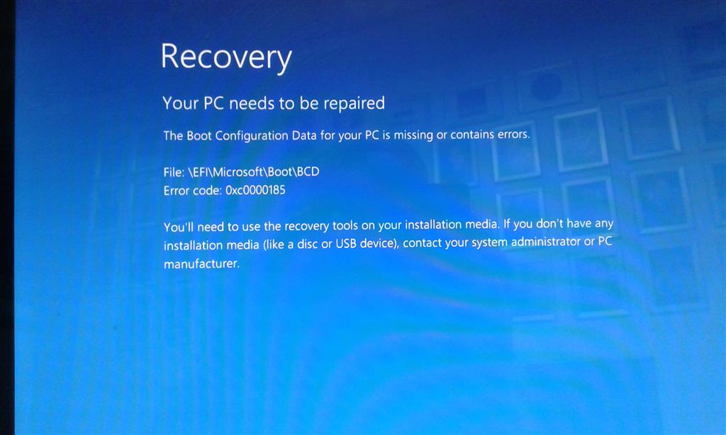 9 Fixes to Windows Boot Configuration Error Code 0xc0000185