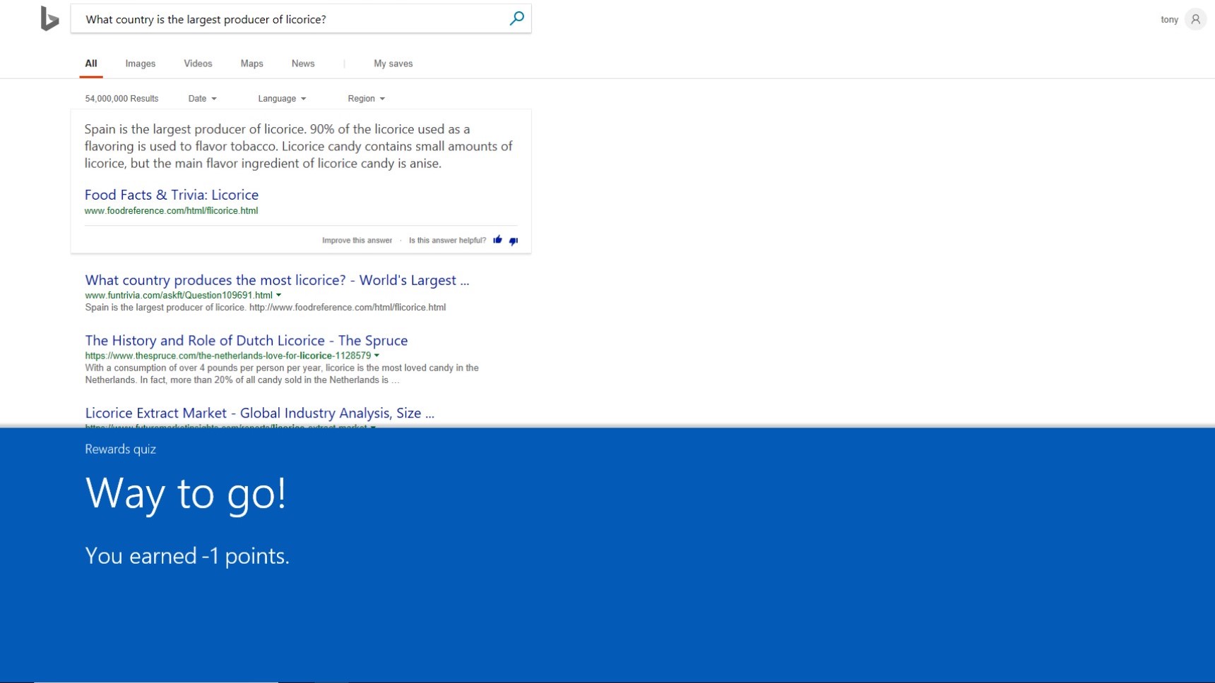 Bing Rewards Edge Bonus Quiz - Microsoft Community