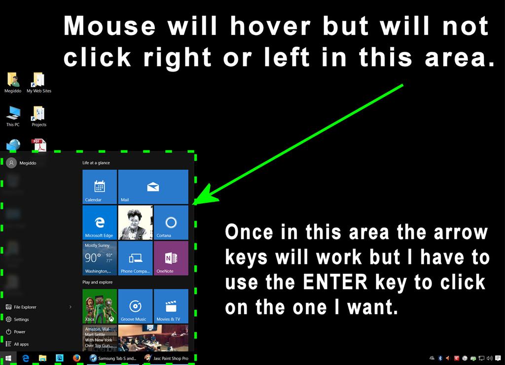 10 mouse clicking problem in the Start Button area - Community