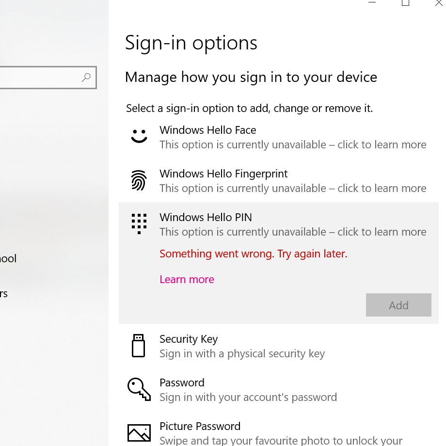 Windows Hello Pin - Microsoft Community