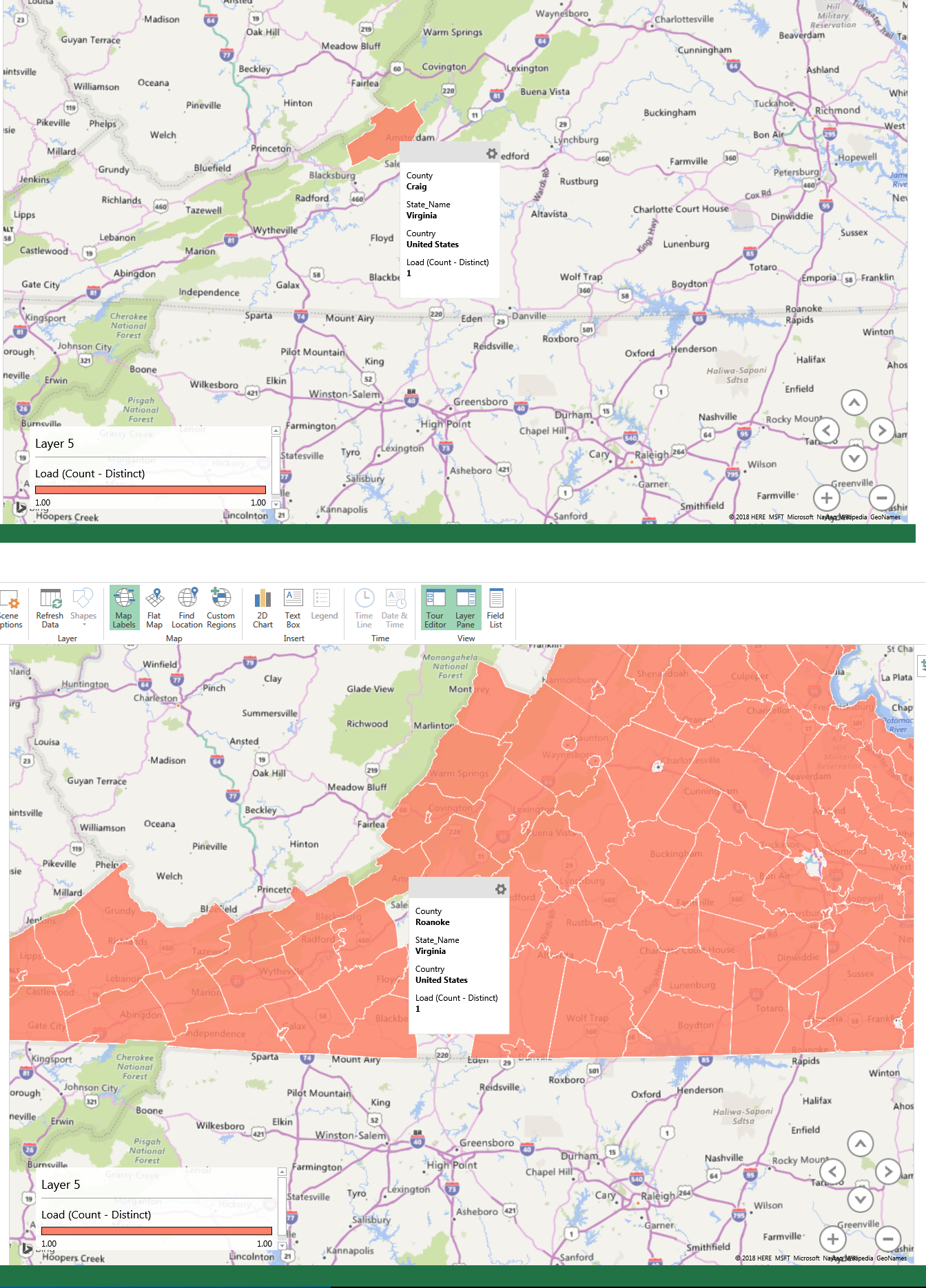 Excel Maps Counties Overlapping - Microsoft Community