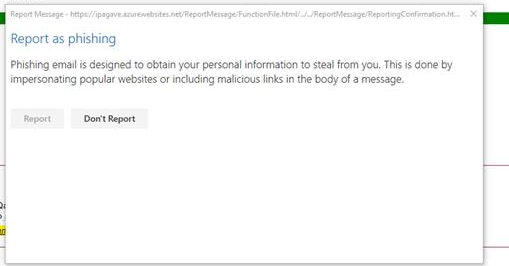 Report A Phishing Add In Stopped Working - Microsoft Community