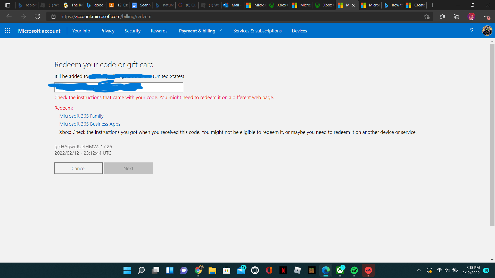 Why You Can't redeem Microsoft Rewards Robux Card?