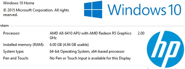 Windows 10 Home Edition 64 bit with 4Gb memory limit - Microsoft Community